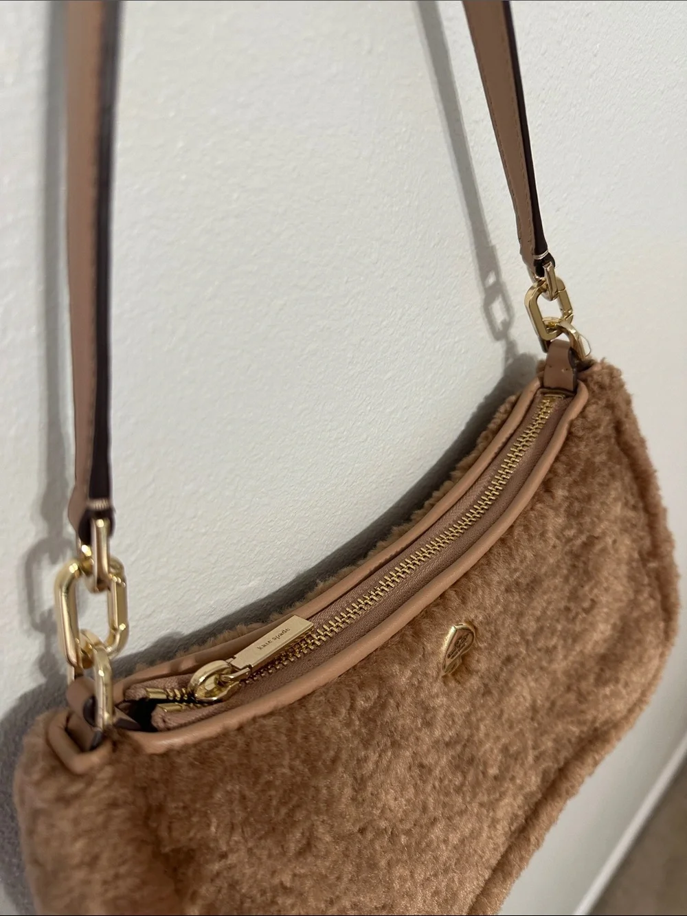 Kate Spade faux fur handbag